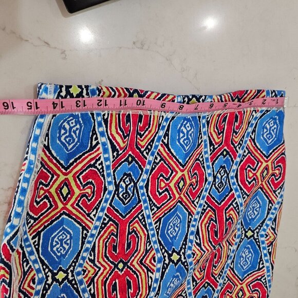 J. McLaughlin Skirt Small Reversible Casavito Halle Ikat Pencil Luxury - Picture 6 of 11